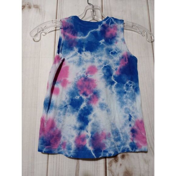 Spiritual Gangster Shirt Girls Extra Small 8 Pink Blue Tie-dye Tank Top Hippie S - Picture 2 of 6